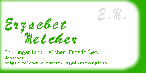 erzsebet melcher business card